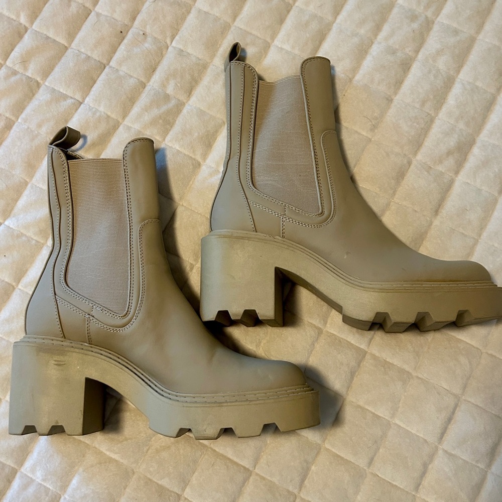 Zara Rubberized Heeled Ankle Boots - Picture 7 of 9